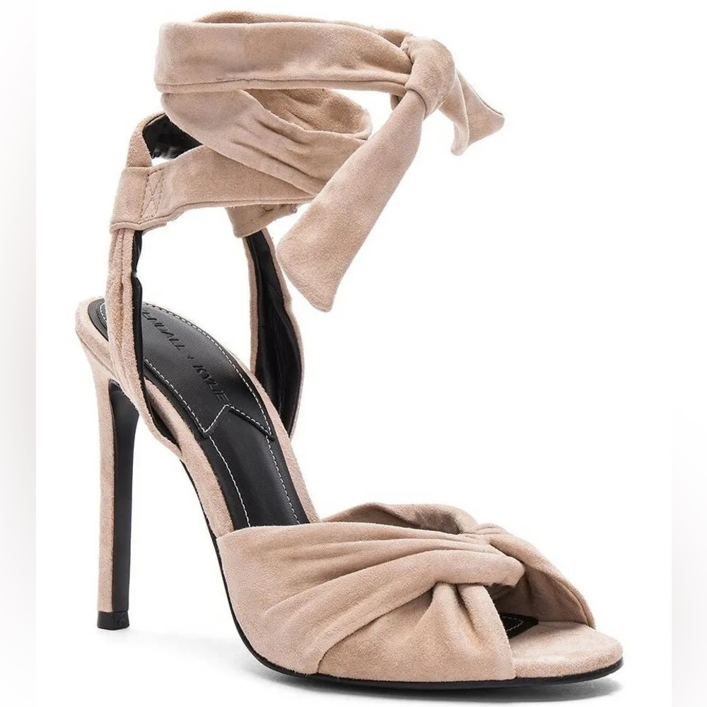 Kendall + Kylie Delilah Light Suede Lace-Up Heels